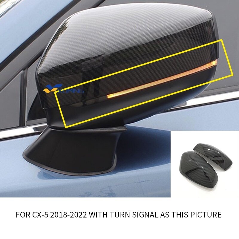 Xuming for mazda cx-5 carbon fiber pattern car side mirror cover,cx-5 rearview mirror cover beauty trim
