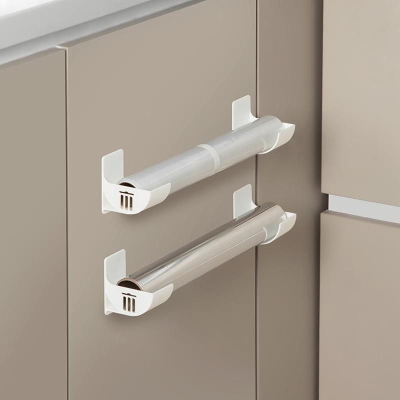 2/4PCS Self-adhesive Shelf No Punching Wall Mounted Shelf Kitchen Garbage Bag Storage Hook Multipurpose Hanging Rack Organizer