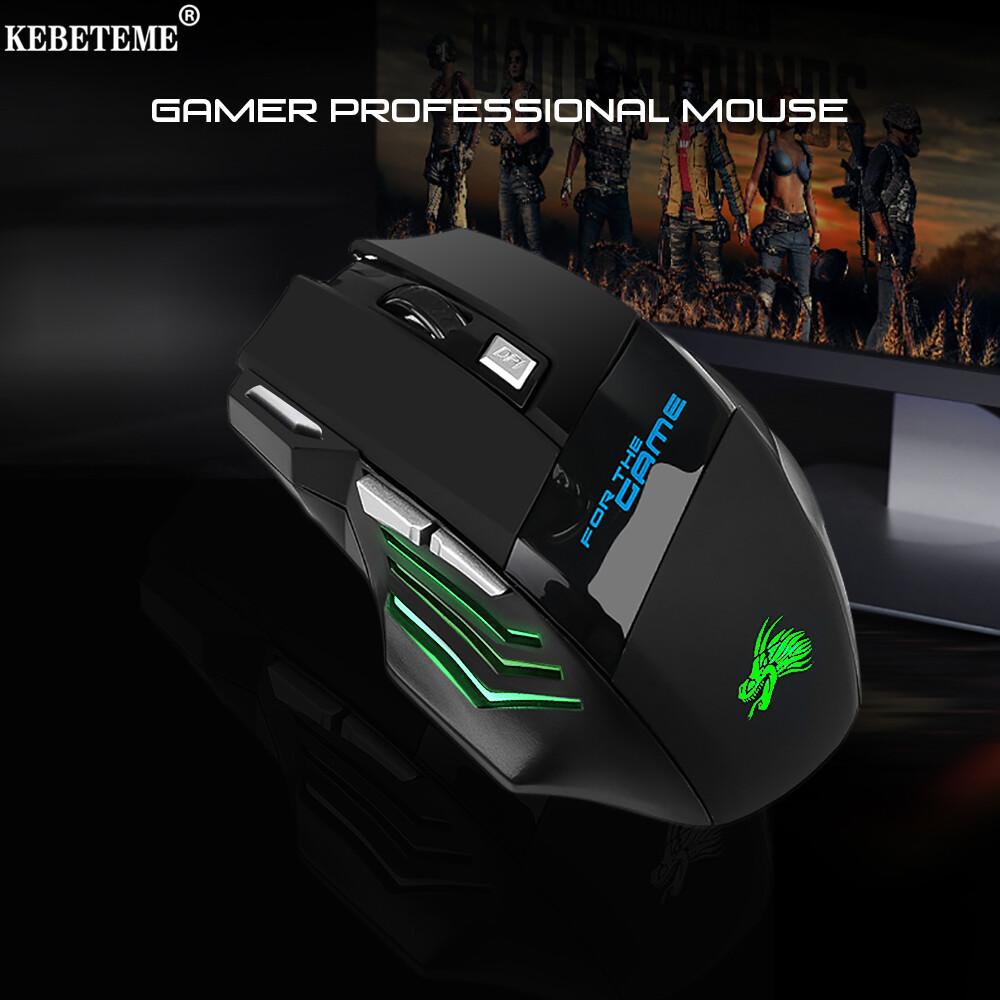 KEBETEME Ergonomic Wired Gaming Mouse 7 Button LED 5500 DPI USB Computer Mouse X7 Gamer Mice With Backlight For PC Laptop