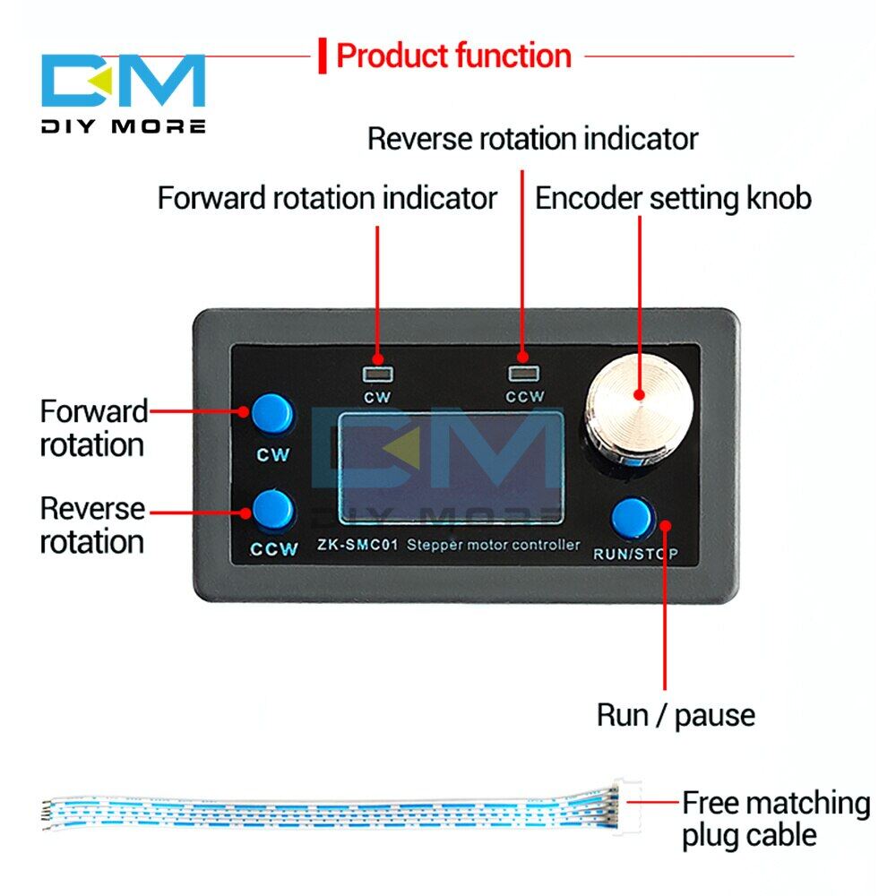 diymore Bộ Điều Khiển Động Cơ Bước SMC01 42 57 Bảng Điều Khiển Tốc Độ Xung Góc Ngược Và Tích Cực Điều Khiển Động Cơ Truyền Thông Nối Tiếp PLC Lập Trình