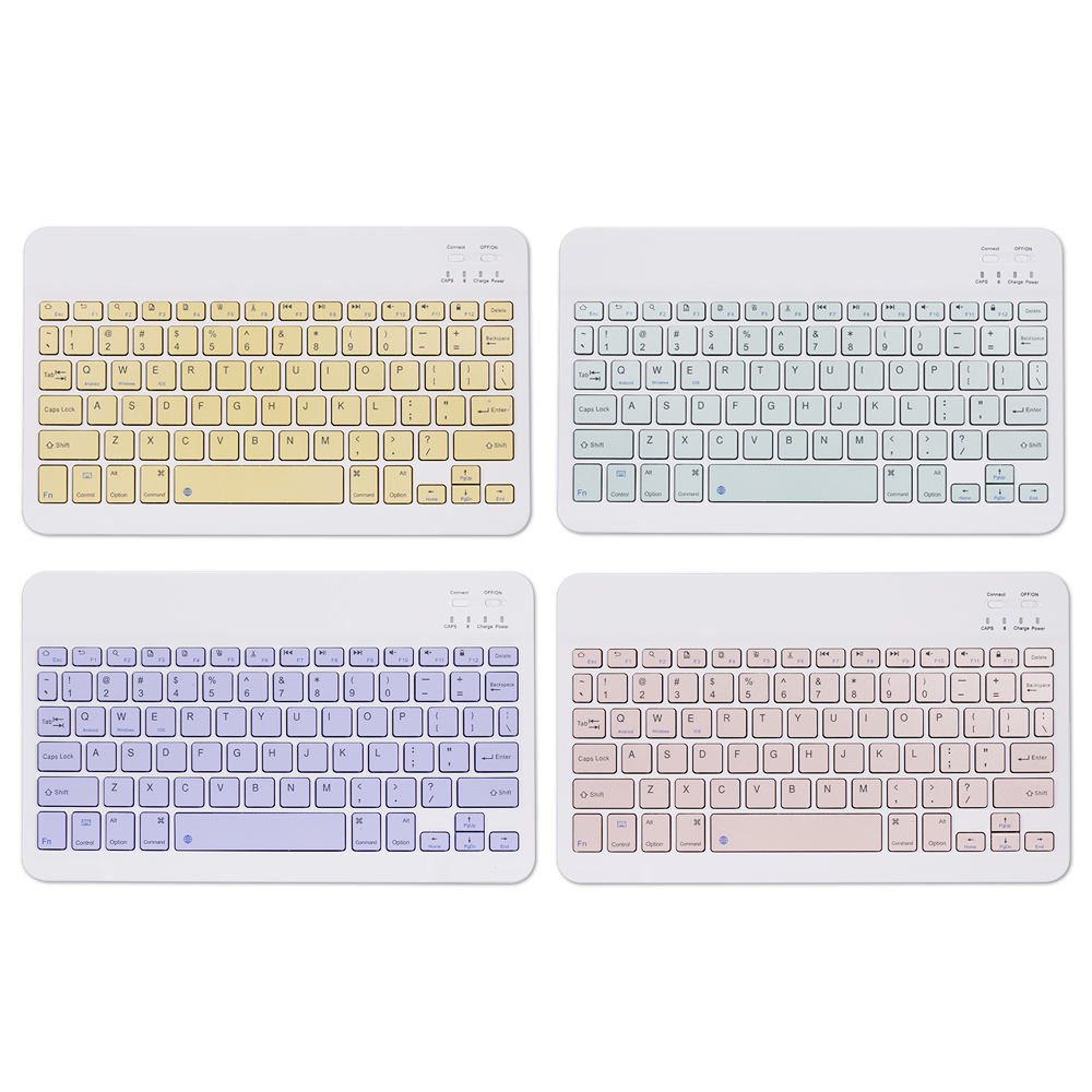 Bàn Phím BT Không Dây 10-Inch Bàn Phím BT Có Thể Sạc Lại Nhiều Màu Thông Dụng Ba Hệ Thống Máy Tính Bảng Điện Thoại Di Động Bàn Phím Phổ Thông, Màu Xanh Lá Cây