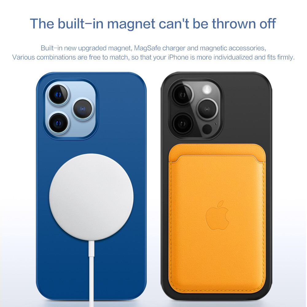 SmartDevil Phone Case For iPhone 15 Pro Max Case iPhone 14 Pro Max Case iPhone 14 Pro iPhone 14 plus iPhone 15 Pro Case iPhone 15 Case iPhone 15 Plus Magsafe Silicone Protect Case Cover Solid Color Cute Soft