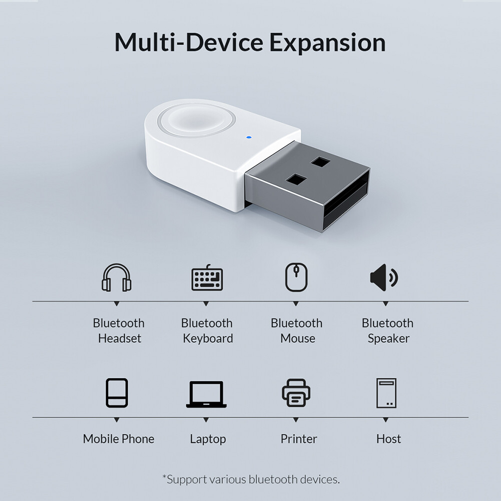 ORICO USB Bluetooth 5.0 Dongle Transmitter Receiver Audio Adapter for PC