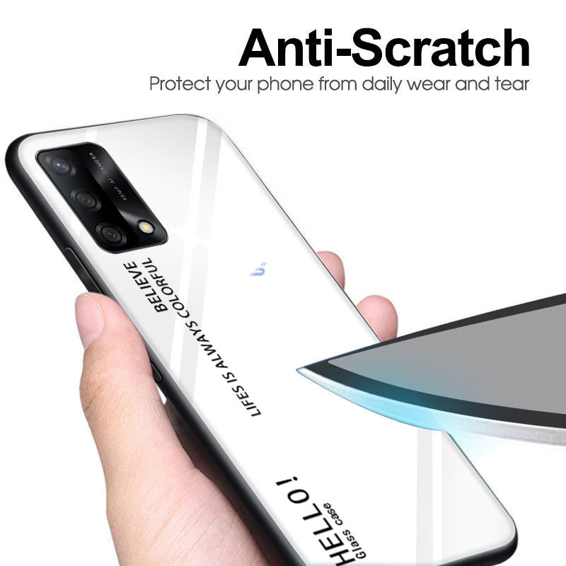 Ốp Kính Cường Lực Gradient Chống Sốc Cho OPPO A95 4G /A74 4G Ốp Lưng Bảo Vệ Toàn Bộ