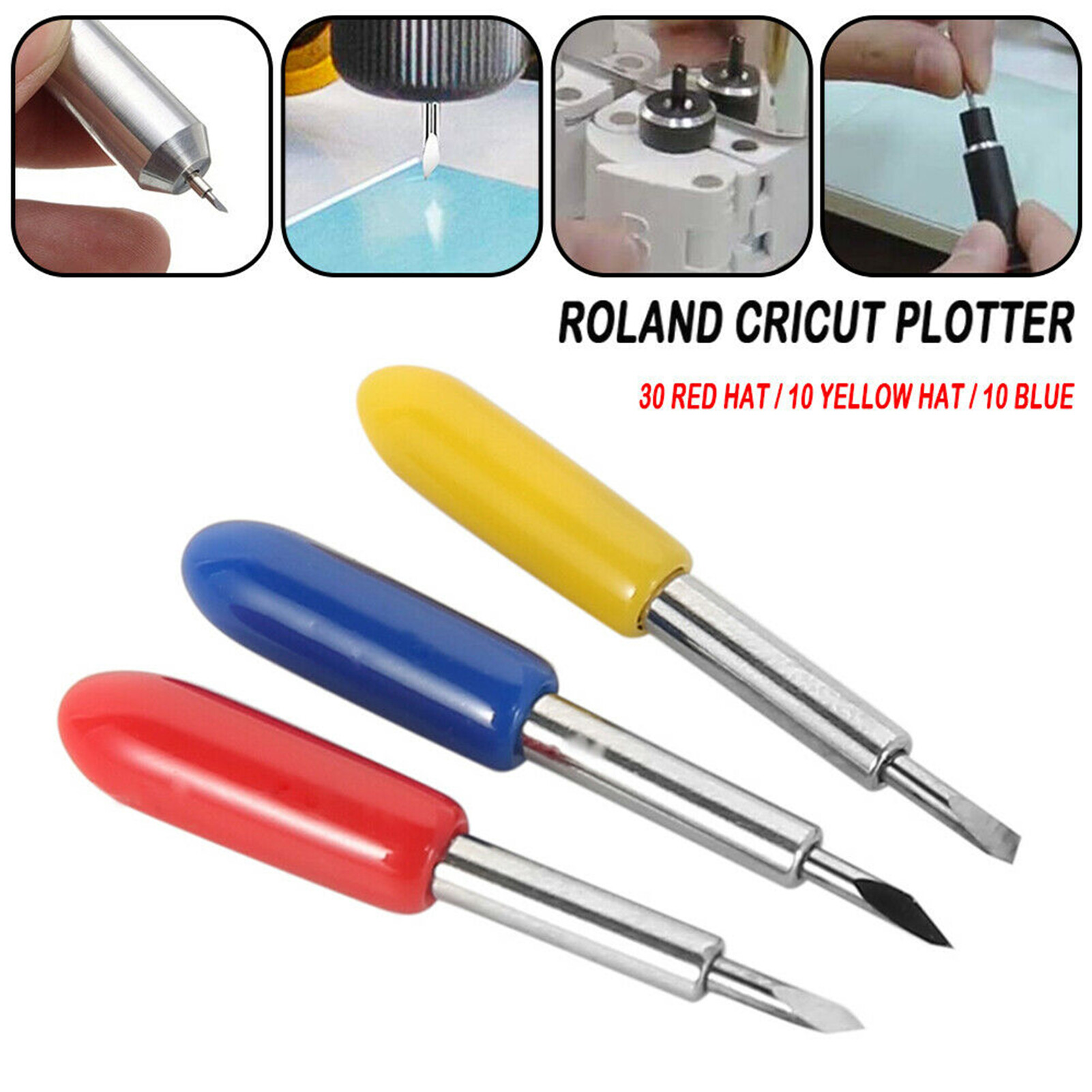 Smart Sensor 50pcs Replacement Cricut Cutting Blading Vinyl Cutting Bladee 30pcs 45° Standard + 10pcs 30° Shallow + 10pcs 60° Deep Cutting Bladings