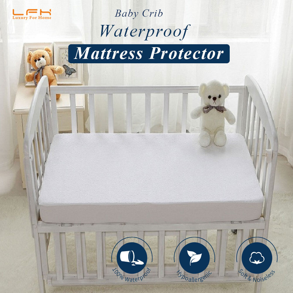 Baby Mattress Protector Cotton Terry Waterproof Crib Fitted Sheet