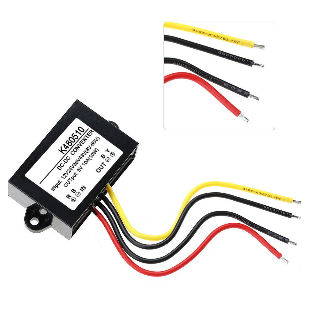 DC-DC 12V/24V/36V/48V to 5V 10A Buck Converter Step Down Power Supply Module