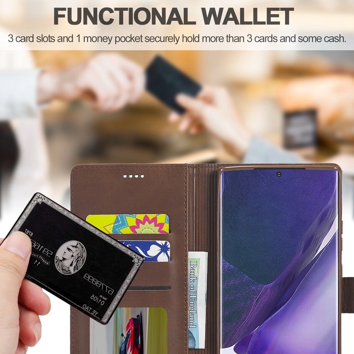 Ốp Điện Thoại Ultra Cho Samsung Note 8 / Note 9 / Note 10 / Note 10 Plus / Note 20 / Note 20, Bao Da Nắp Gập Ví Có Khe Cắm Thẻ