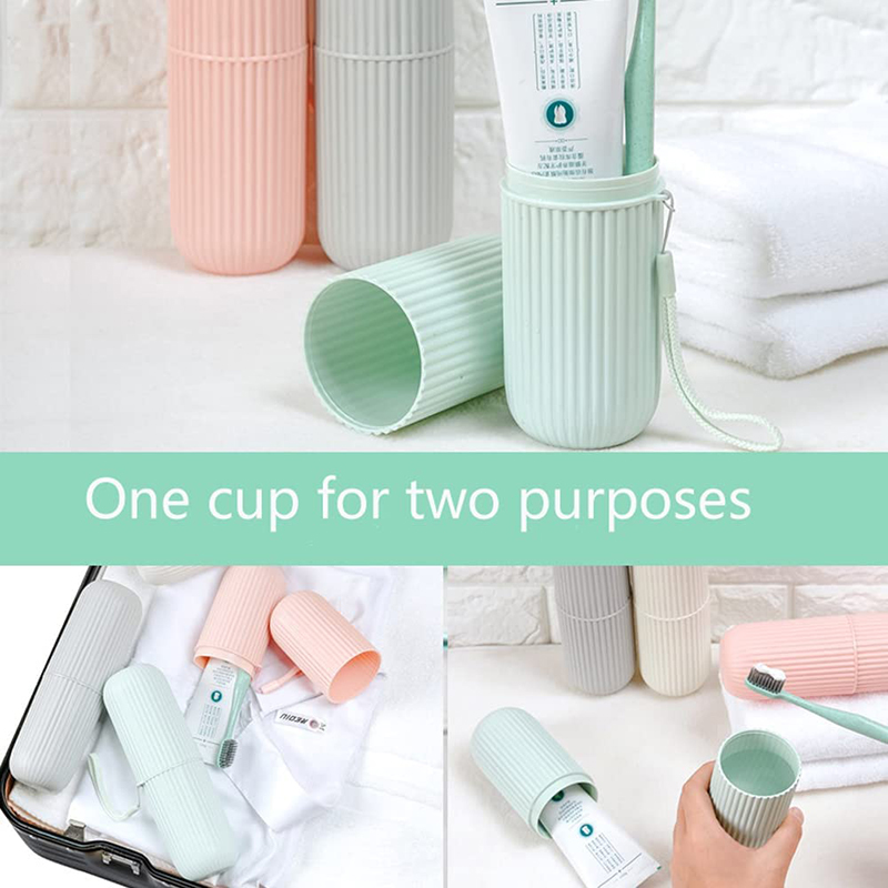 Toothbrush storage box round plastic portable toothpaste box household storage box travel toothbrush box