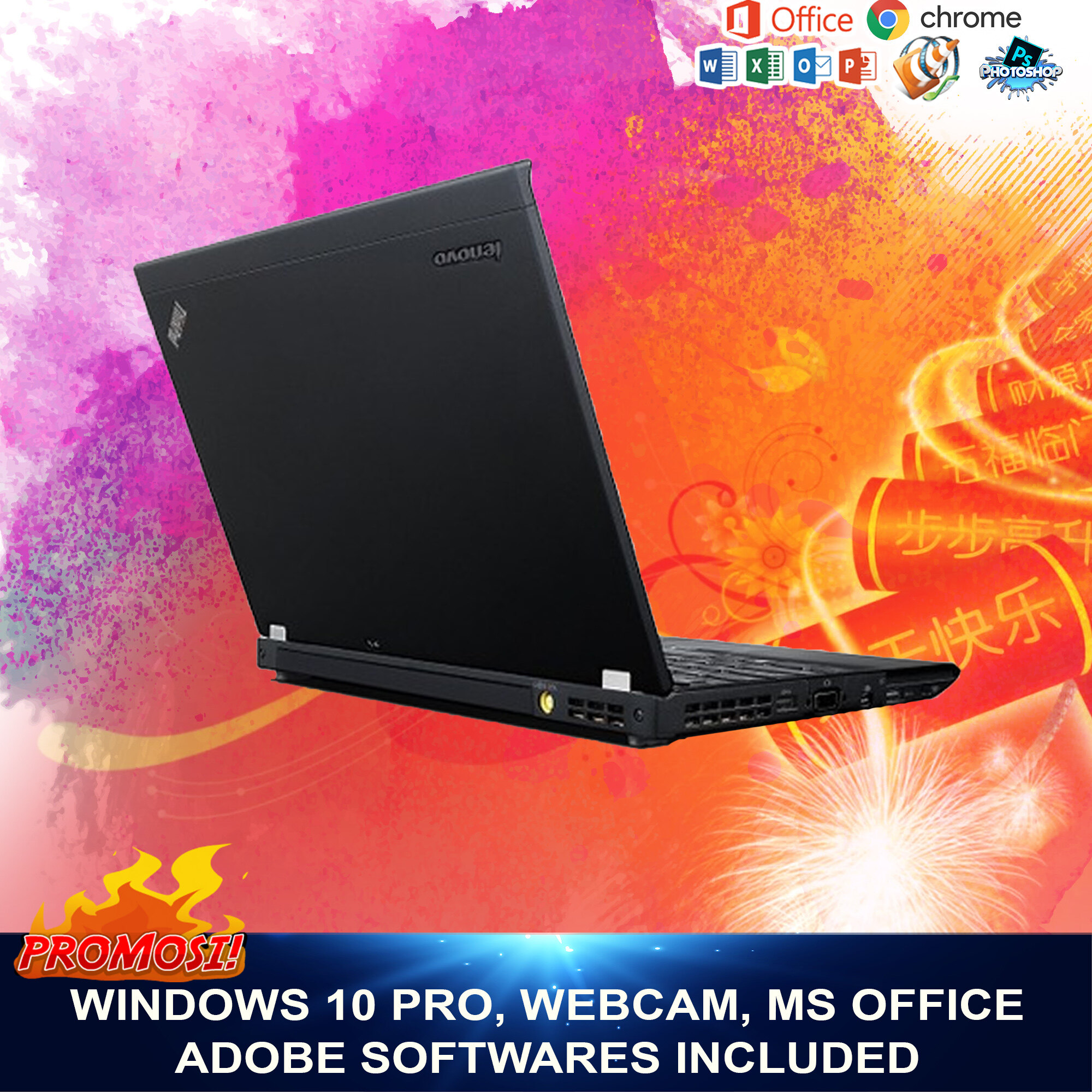 Lenovo X230 i5 3rd Gen Laptop, 4GB RAM, 128SSD, WebCam, Win 10 Pro, 3 Months Warranty , Free Gifts Malaysia