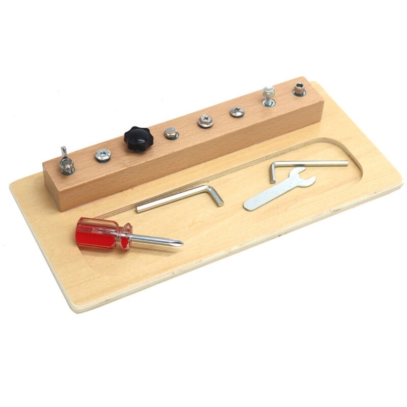 Portable Children Busy-Board Montessori Screw Nut Board Mechanism Screwing Busy Screwing Puzzle Toy Baby New Year Gifts