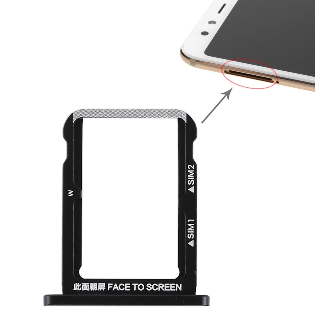 （WTYD MALL）Double SIM Card Tray for Xiaomi Mi 6X