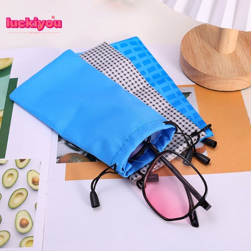 [Giá bán buôn] Kính mát vải tổng hợp Microfiber cao cấp chống thấm nước chống bụi túi đựng kính mềm mại bền chắc đầy màu sắc túi lưu trữ