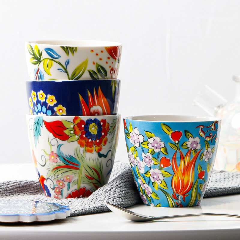 OMK American Style Underglaze Ceramic Teacup 400ML Coffee Cup Mug