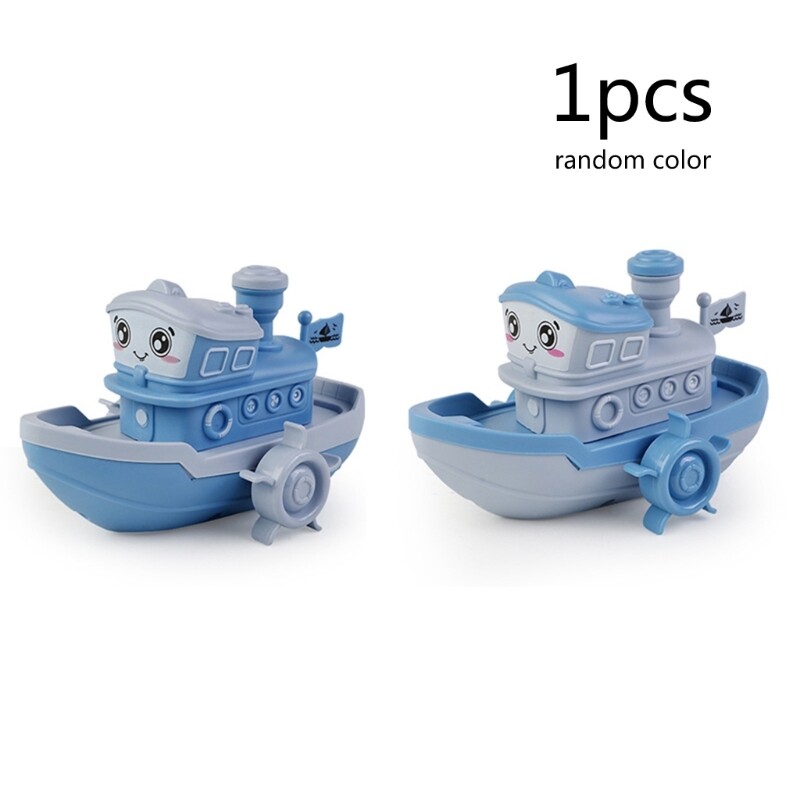 Water Bath Toy Fall in Love with Taking Bath Cartoon Ship Swimming Toy Have Fun in BathTime Clockwork Vehicle