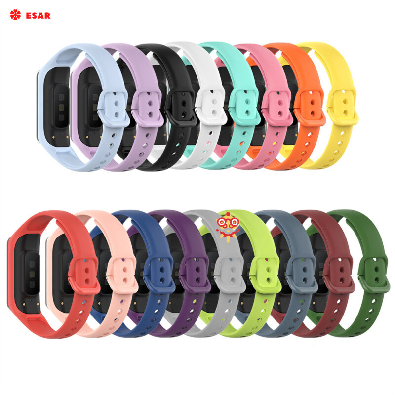 Replacement Watchband Sweat-proof Comfortable Soft Silicone Strap Compatible For Samsung Galaxy Fit2 R220
