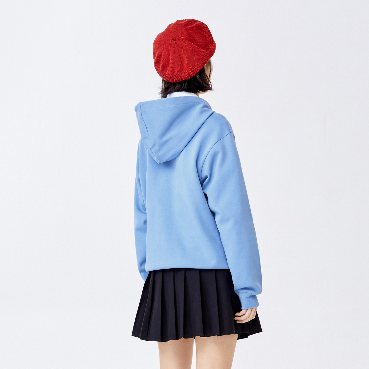Semir Sweatshirt Women Basic Hooded Top Solid Color 2024 Spring New Bottoming Pullover Hoodies Loose And Lazy Style