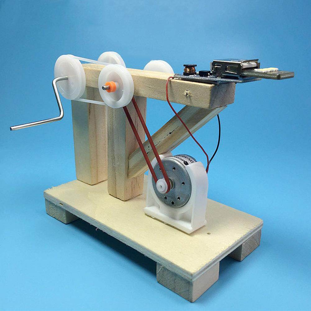 DIY Dynamo Generator Model Wood Invention Science Experiment Assemble Toys