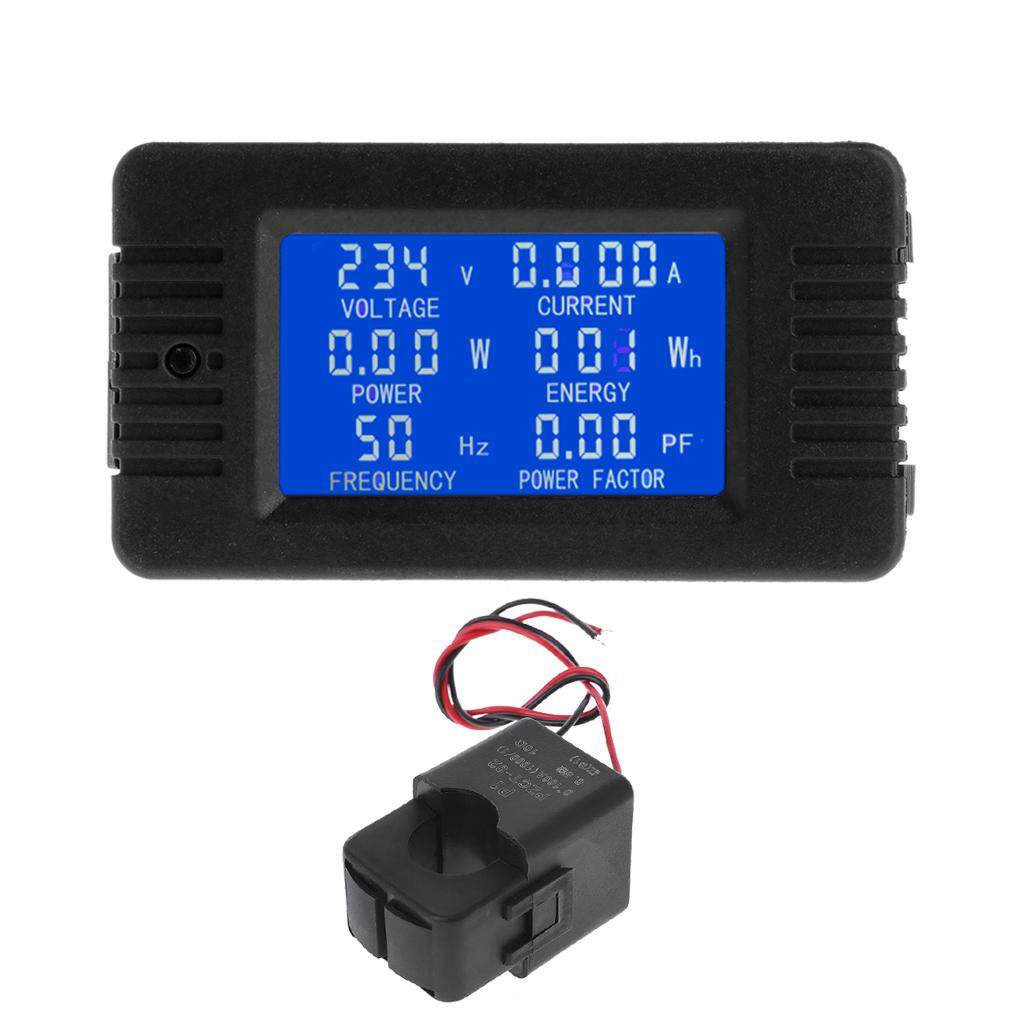 AC 100A 6in1 Digital Power Energy Monitor Voltage Current KWh Watt Meter AC 80260V 110V 220V