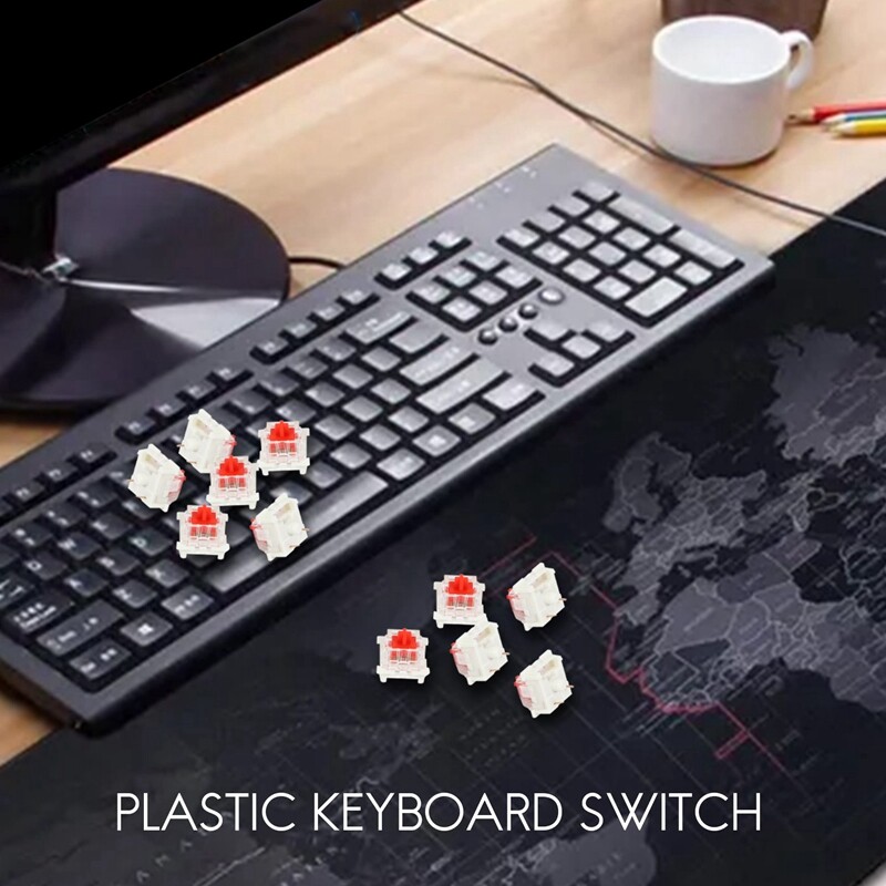 10Pcs Plastic For Cherry Red 3 Pin MX RGB Mechanical Switch Keyboard Replacement