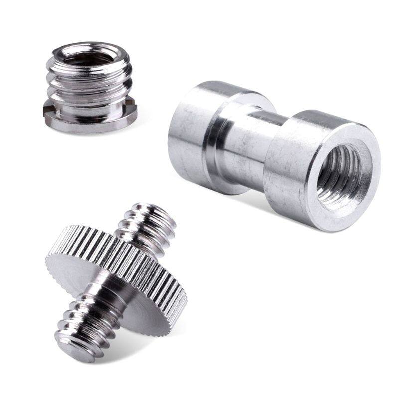 1 Bộ Vít Kim Loại Đực Cái 1/4 3/8 Inch, Chân Đế Chuyển Đổi Gắn Vít Chân Máy Một Chân Đế Đèn Flash Nhiếp Ảnh Kit