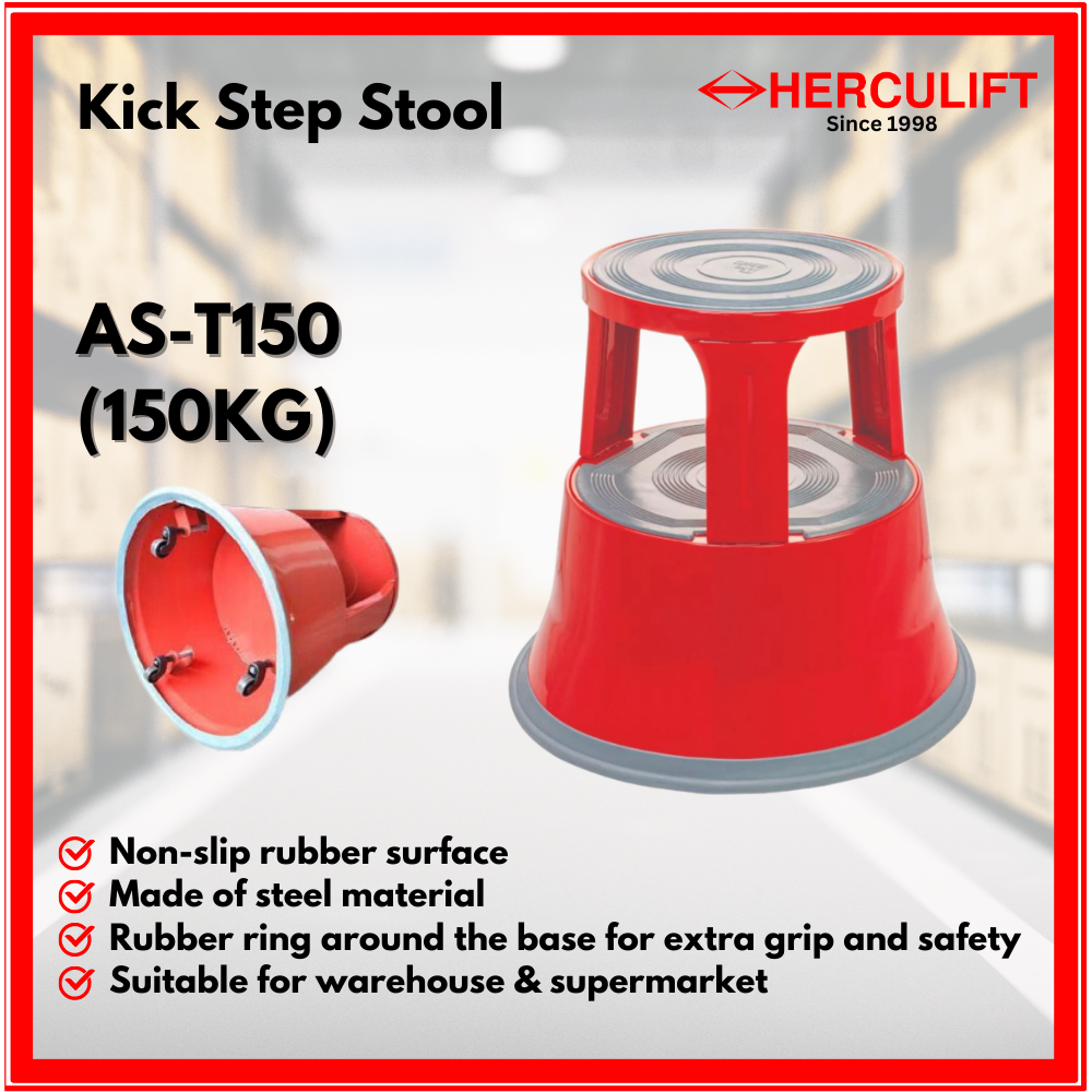 HEAVY DUTY ROLLING STEP STOOL KICK STEP STOOL 150KG (AS-T150