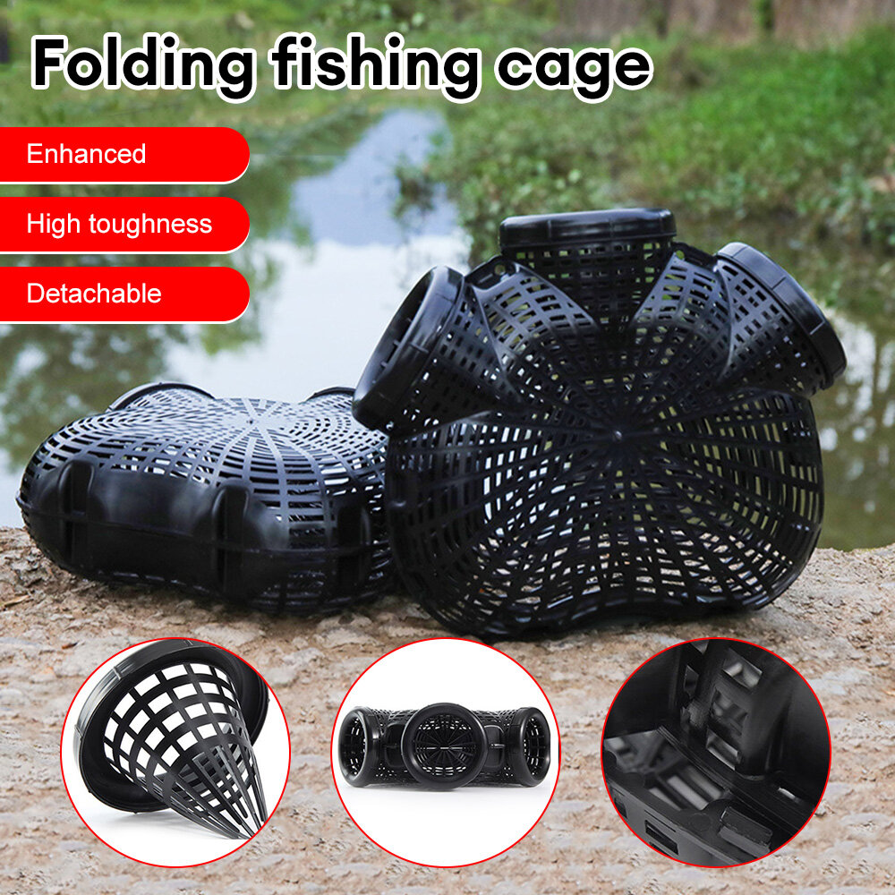 Virwir Fishing Cage Basket Plastic Outdoor EEL Loach Catching Basket Fishing Bait Shrimp Crayfish Catcher EEL Catching Basket