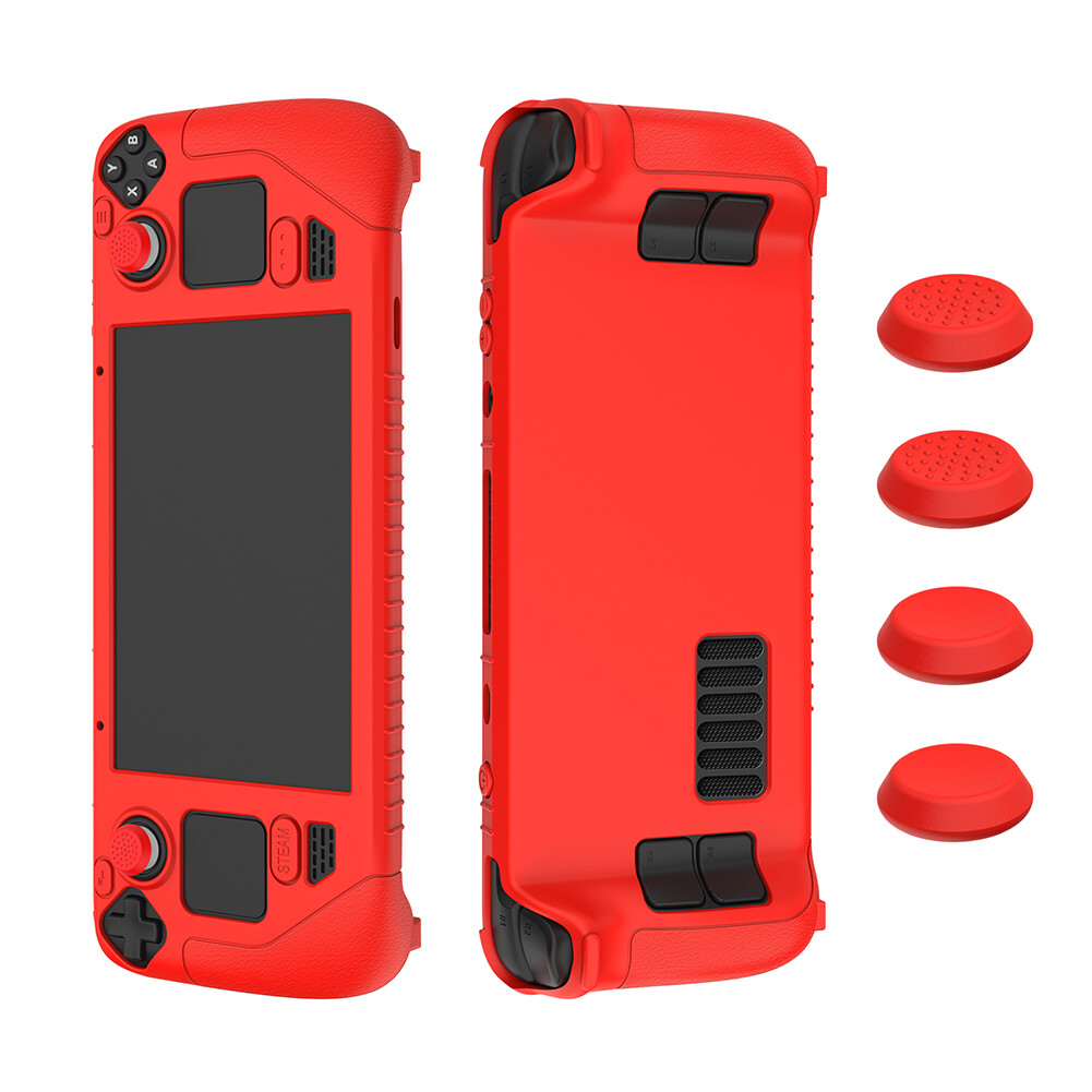 Protective Sleeve Silicone Shell Case Anti-Scratch Shockproof with Button Caps Game Accessories for Steam Deck Game Console