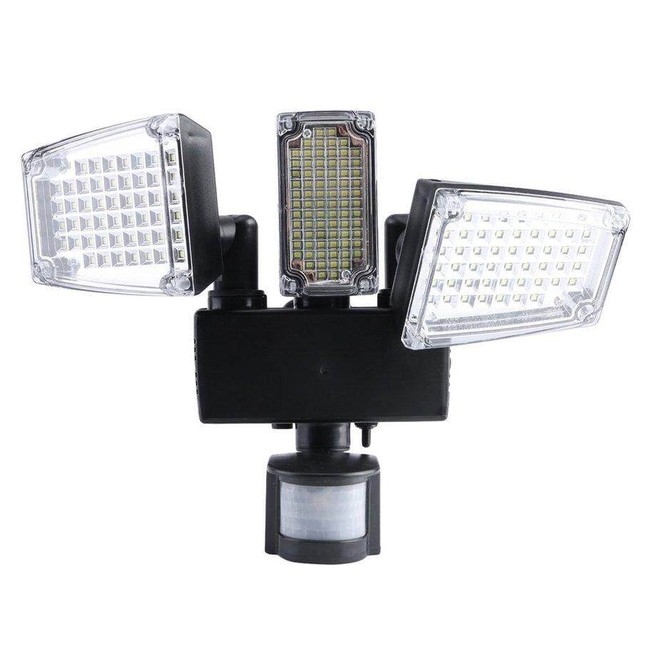 Ưu Đãi Lớn 178LED Ba Đầu Ngoài Trời Năng lượng mặt trời Cảm Biến Chuyển Động Kích Hoạt Đèn Đèn