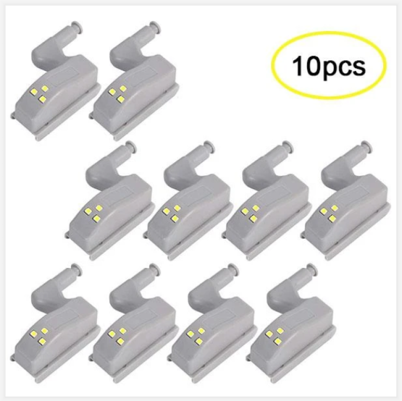 Tủ Quần Áo LED Bản Lề Ánh Sáng Trắng Ấm Nội Thất Cảm Ứng Ánh Sáng Gửi Hỗ Trợ Pin Vít