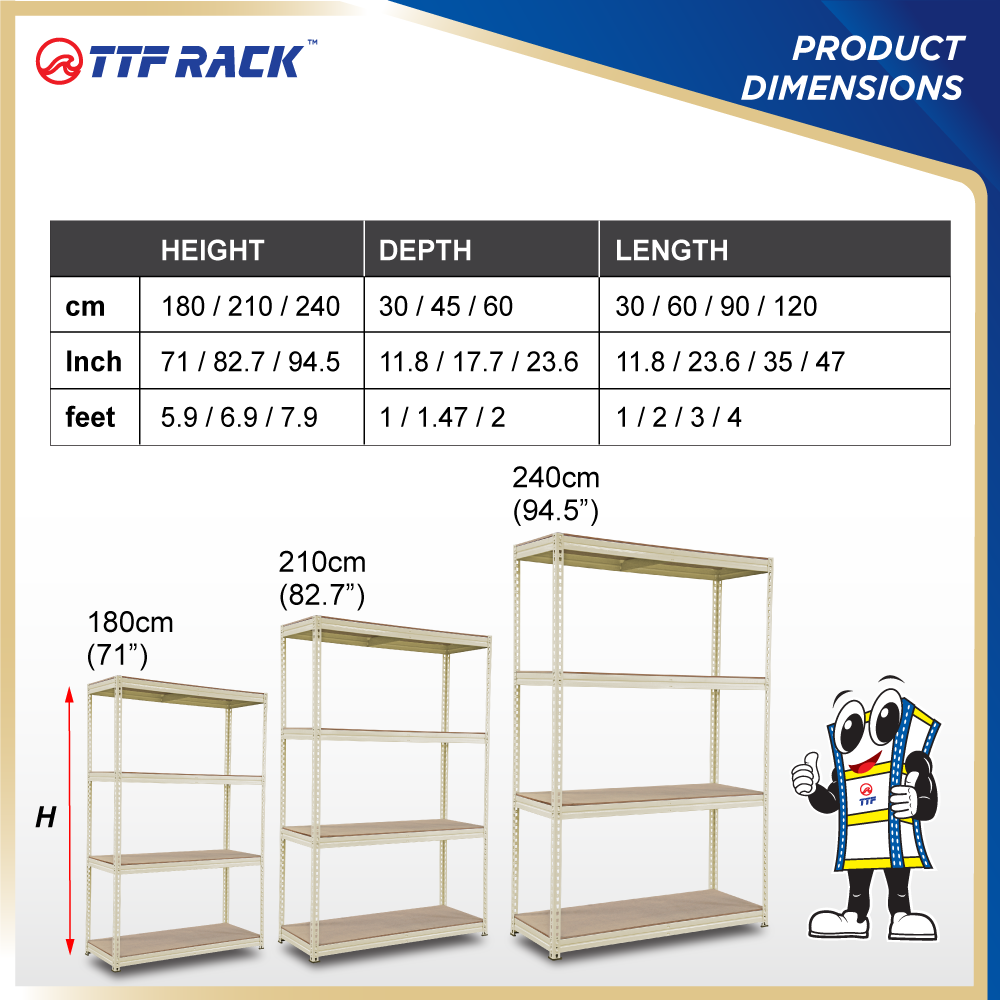 Ttf Rack Easy Rack Storage Rack Boltless Rack Rak Besi Rak Dapur Rak