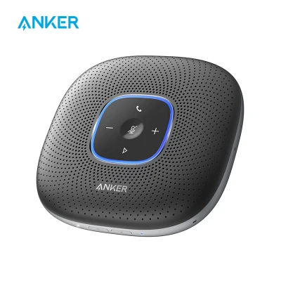Anker PowerConf Bluetooth Speakerphone conference speaker with 6 Microphones Enhanced Voice Pickup 24H Call Time