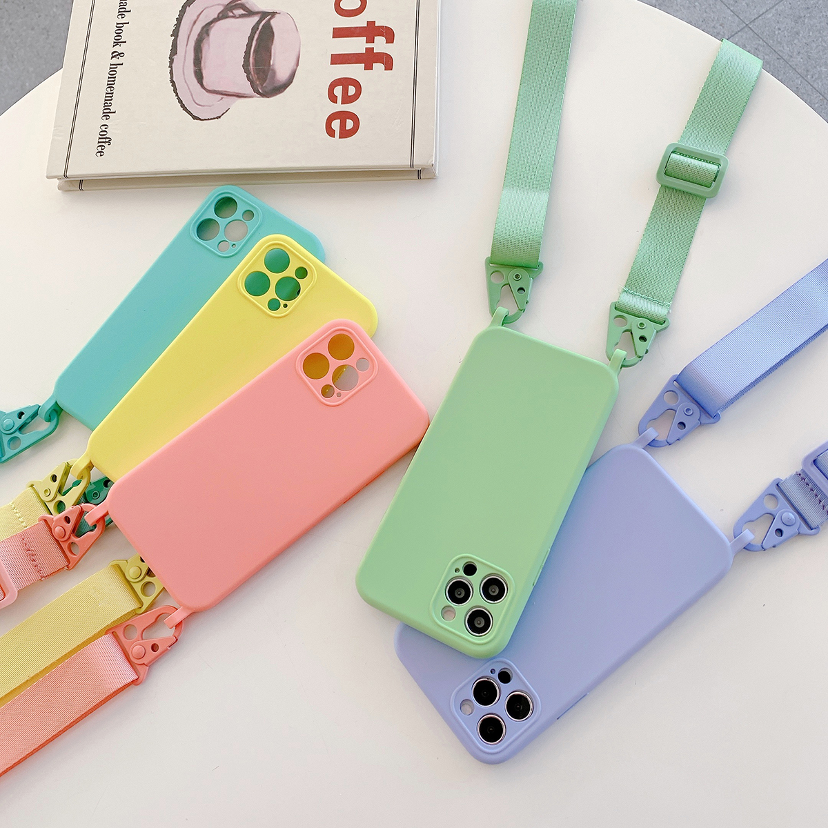 Vỏ silicon cho Apple iPhone 15 Pro Max iPhone 14 Pro Max 13 Pro iPhone 11/12 Pro Max x/XS Max/XR/7/8/8 cộng với/SE 2022 trường hợp dây đeo cổ có dây buộc chuỗi điện thoại Bìa vòng bảo vệ ống kính máy ảnh của điện thoại Iphone trường hợp