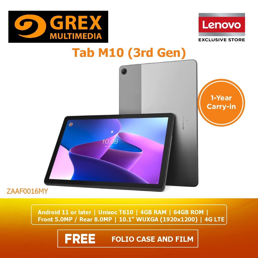 LENOVO TB-328XU Tab M10 3rd Gen ZAAF0016MY Storm Grey TABLET (Unisoc ...