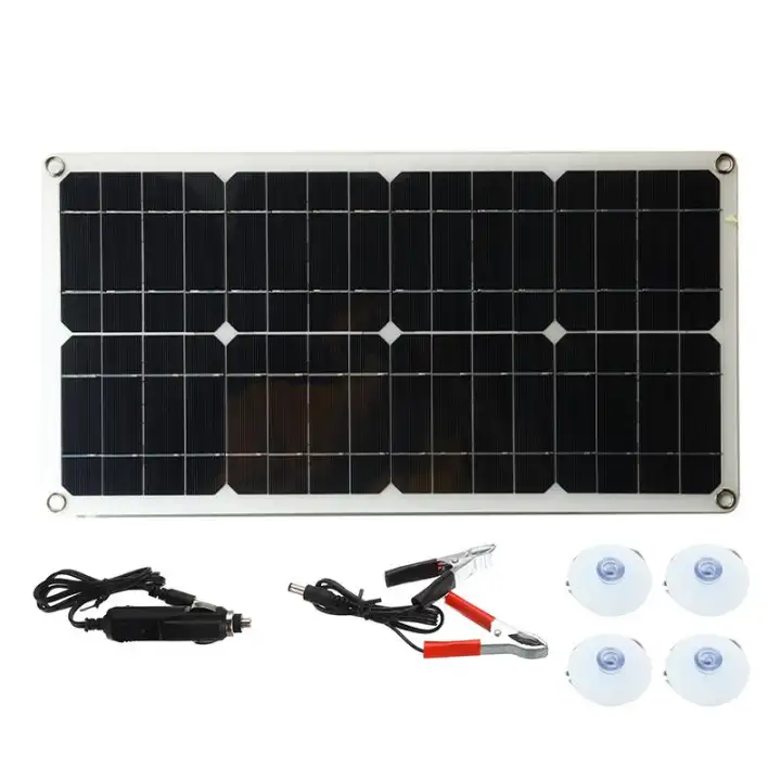 50w 18v Dual Usb Solar Panel Solar Controller Alligator Clip Wire Dc Line Save Energy Monocrystalline Silicon Cell Lazada Singapore