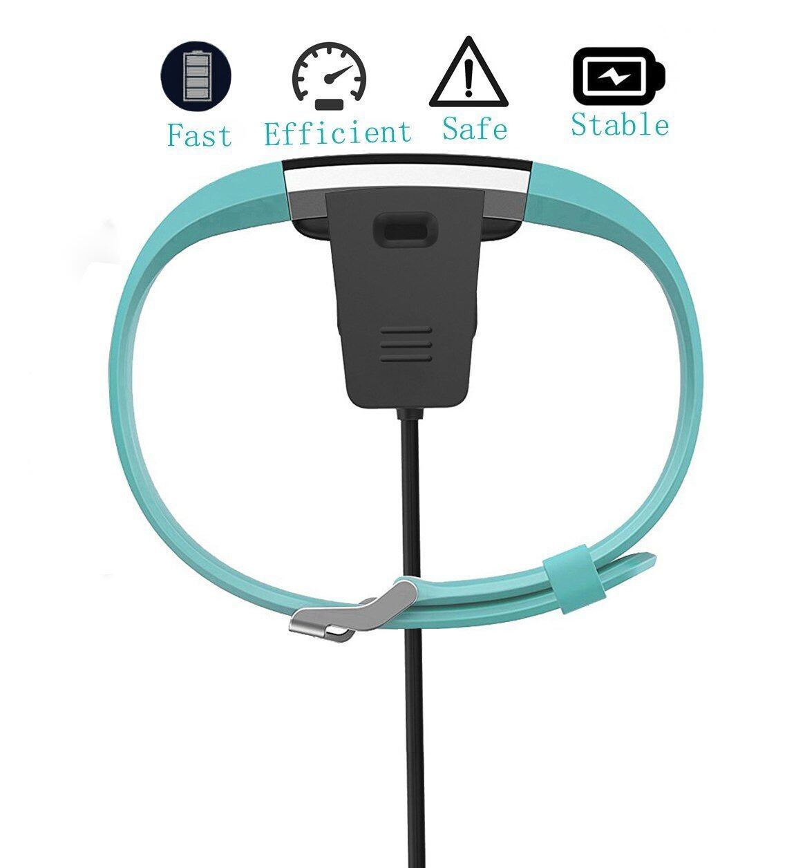 1M USB Charger Charging Cable Cradle Dock Adapter for Fitbit Charge 2 3 4