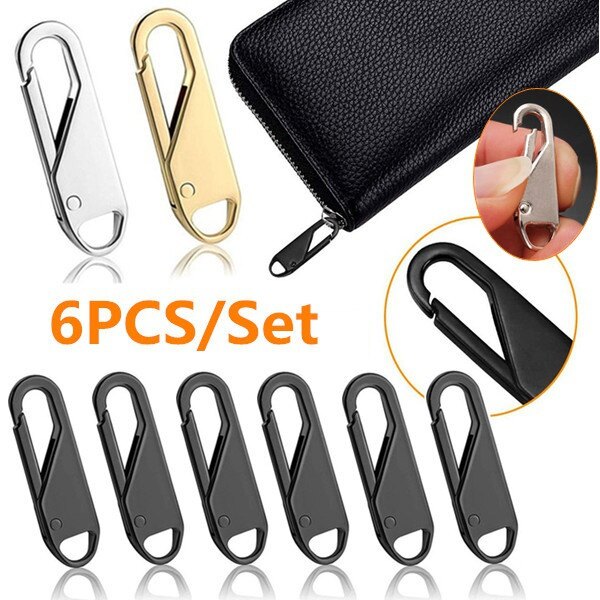 Dream Hunter 6 Pcs/lot Removable Detachable Zipper Pull Pull-Head Pull-Down Bag School Bag Down Jacket Coat Universal Zipper Buckle Diy 2021