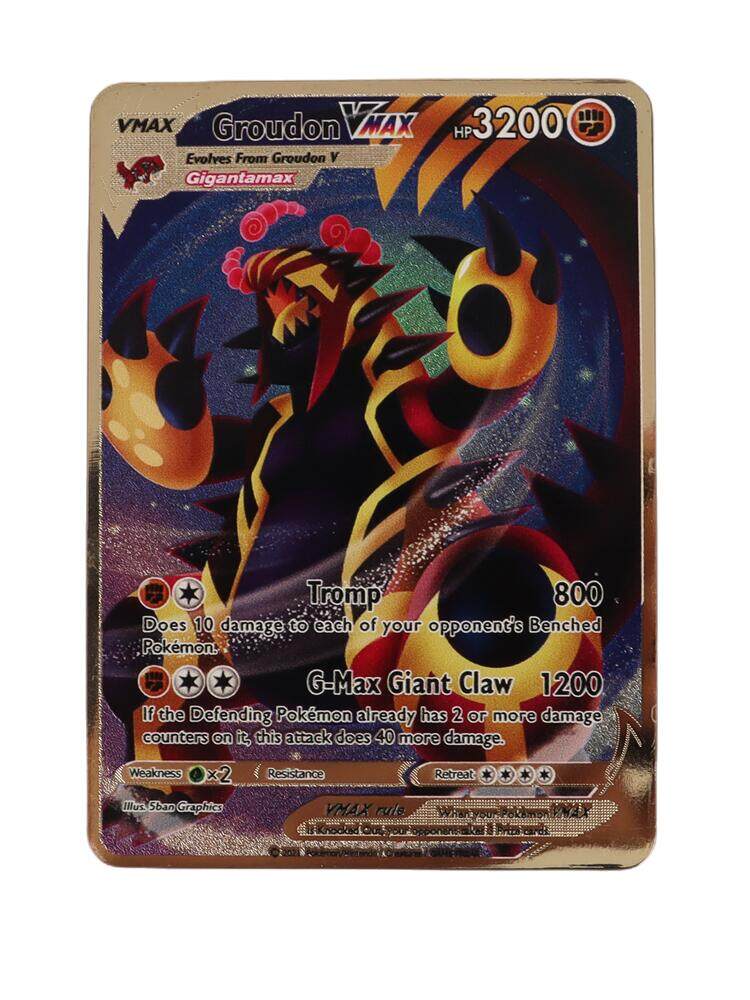Newest Pokemon metal Cards In English Golden 10000 Arceus