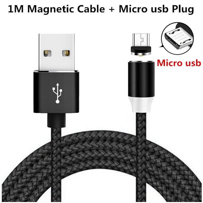 Cáp USB Từ Tính Cáp USB Type-C Sạc Nhanh Sạc Từ Tính LED Sạc Dữ Liệu Micro USB Cho Samsung S10 Cho Xiaomi Cho Huawei