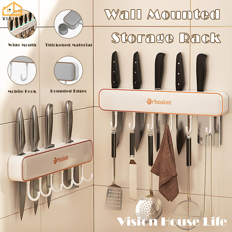 Vision Wall Mounted Kitchen Storage Rack Multifunctional Kitchen Shelf