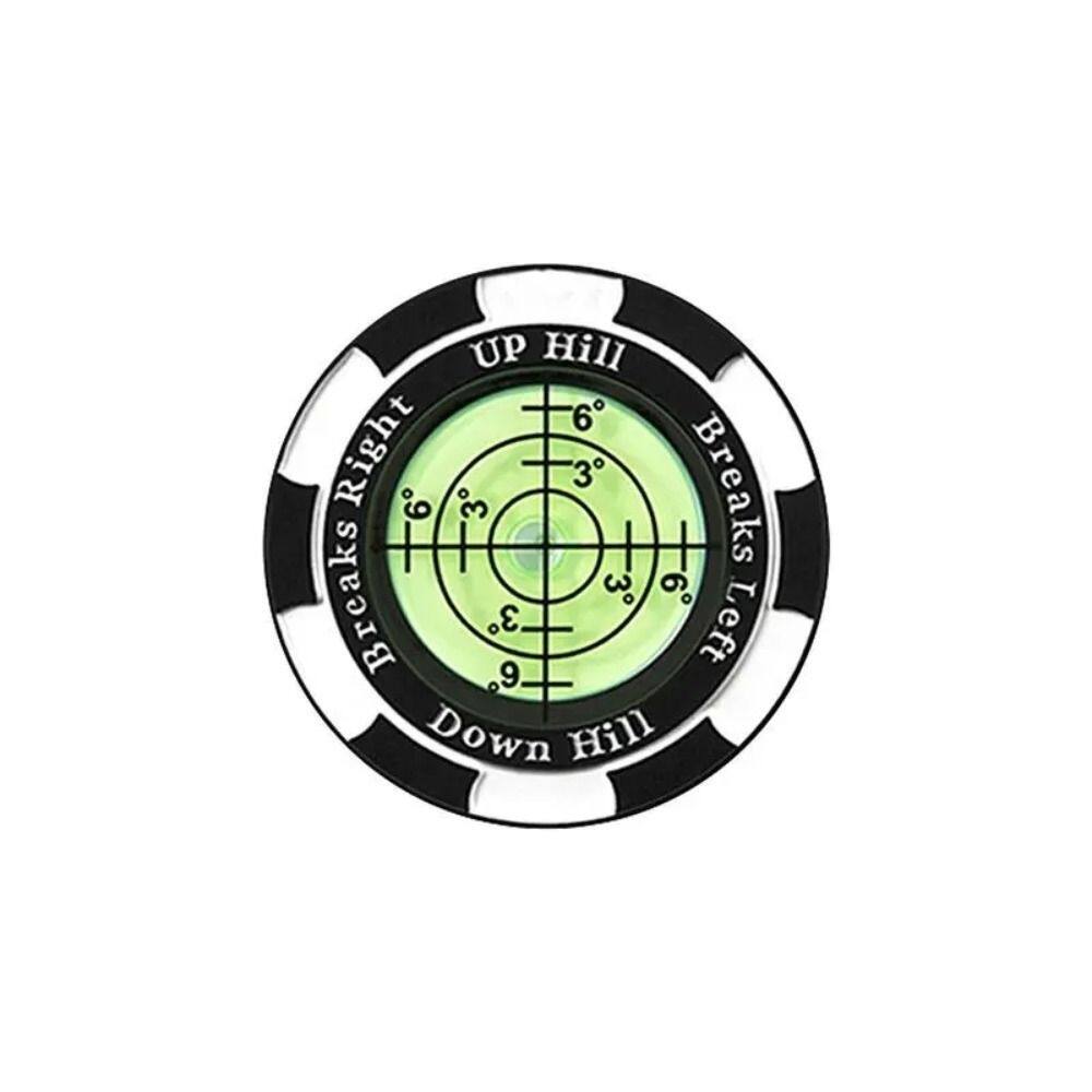 PETIRUN Round Golf Putt Ball Marker Alloy High Precision Golf Hat Clip Creative Golfing Putting Aid Golf Putt Green Reader Horizontal Scale Accessories