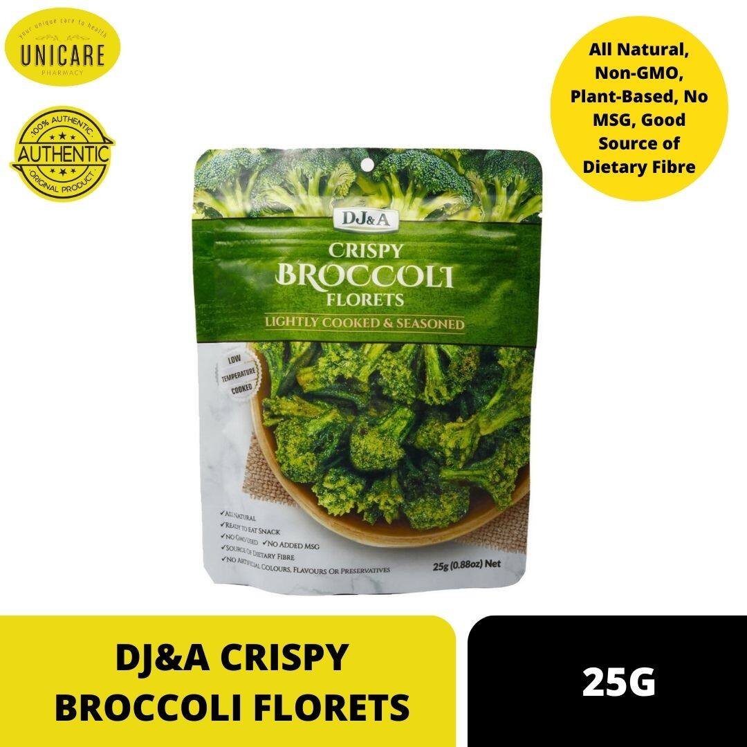 DJ&A CRISPY BROCCOLI FLORETS 25G. All Natural, NonGMO, PlantBased, No