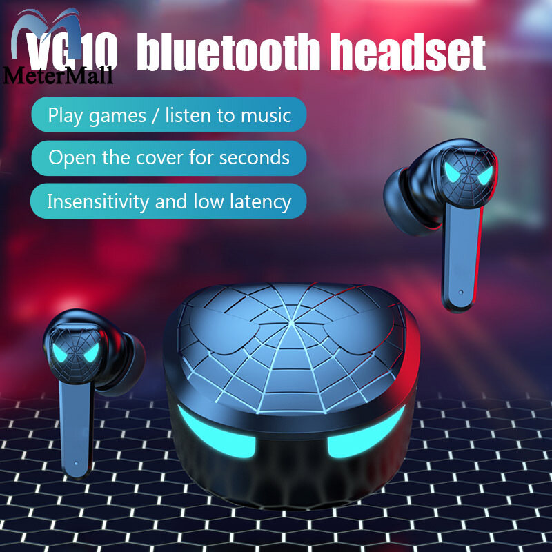 VG10 TWS Wireless Bluetooth-compatible Headset Led Display Touch Control Gaming Earphones With Microphone