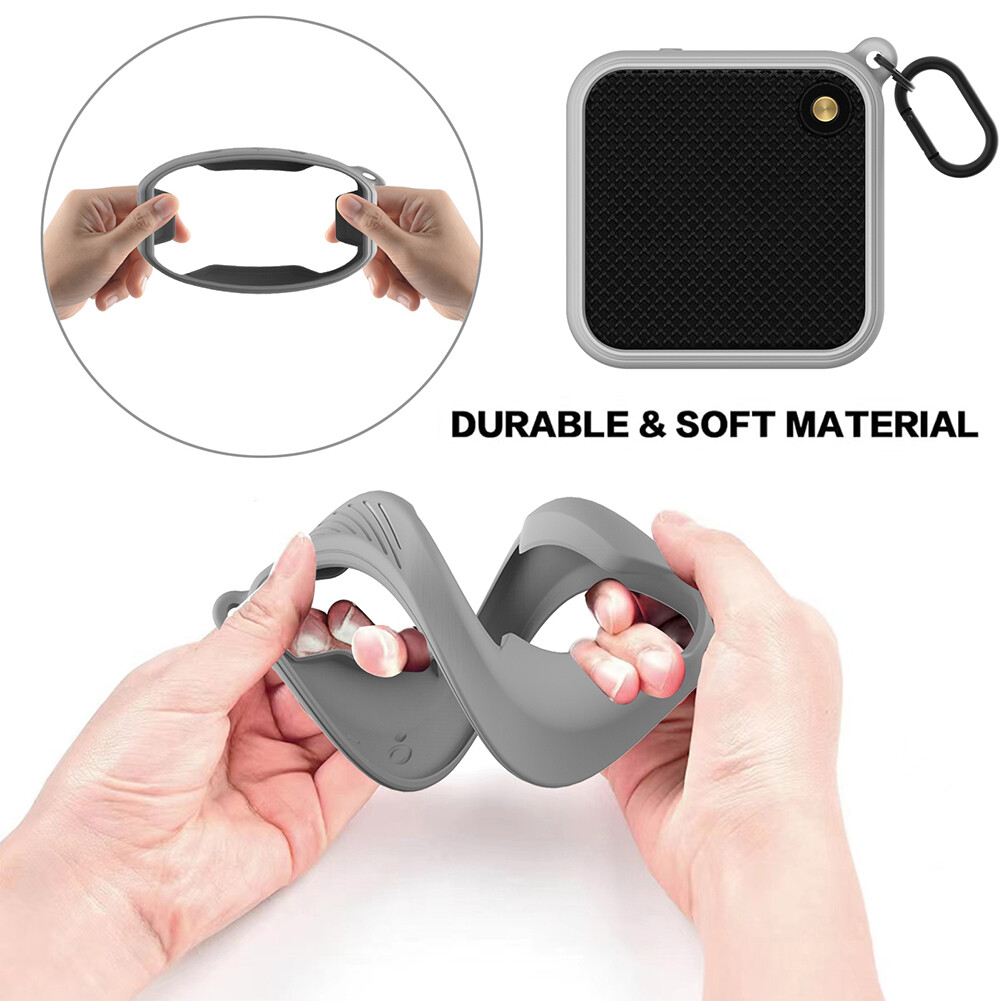 Storage Case Portable Speaker Protective Box Silicone Shockproof Anti-fall Accessories with Metal Hook for Marshall Willen