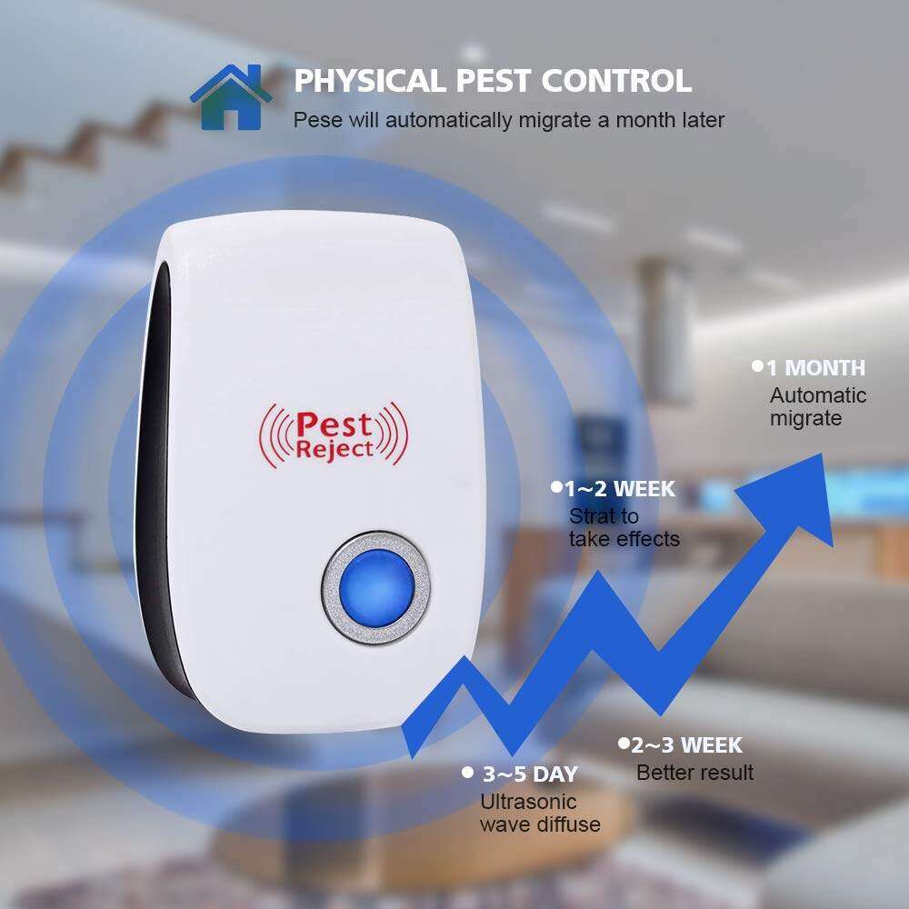 Ultrasonic Cockroach Mosquito Repeller Home Repellent Device Pest Exterminator