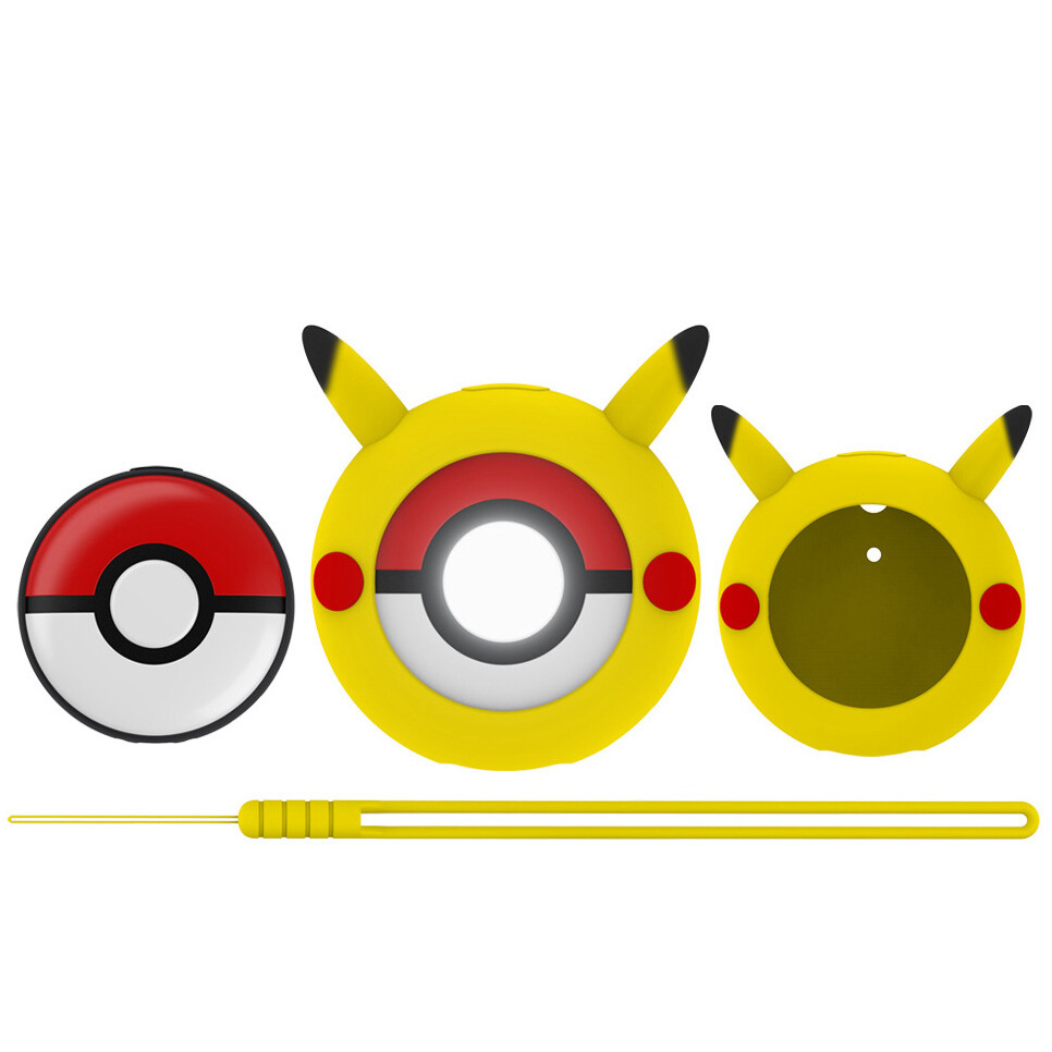 Soft Silicone Case with Wrist Strap for Pokémon GO Plus + Pokeball Protective Cover Anti-Scratch for Pokémon GO Plus + Accessories
