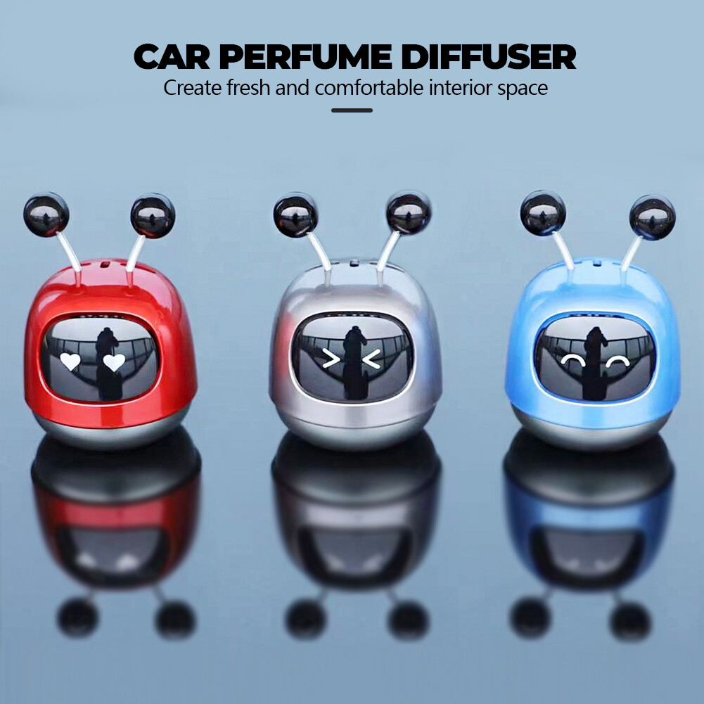 JaneDream Diffuser Air Vent Cleaner Car Perfume Air Freshener Robot Interior Accessories Solid Fragrance
