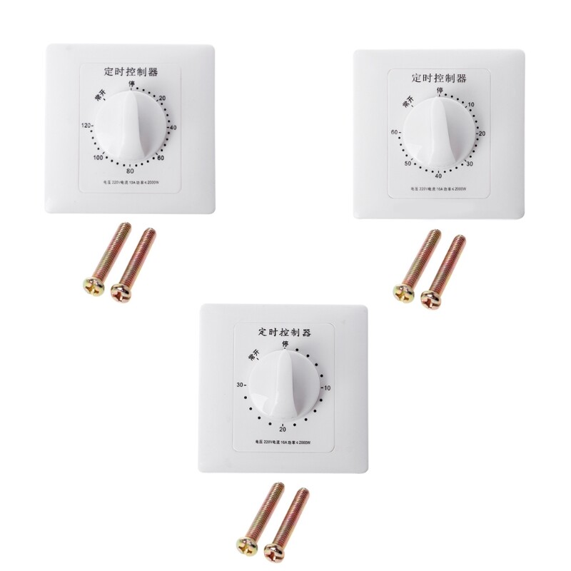 Máy Bơm Điều Khiển Công Tắc Hẹn Giờ AC 220V Thiết Bị Ngắt Điều Khiển Đếm Ngược Cơ Học 30/60
