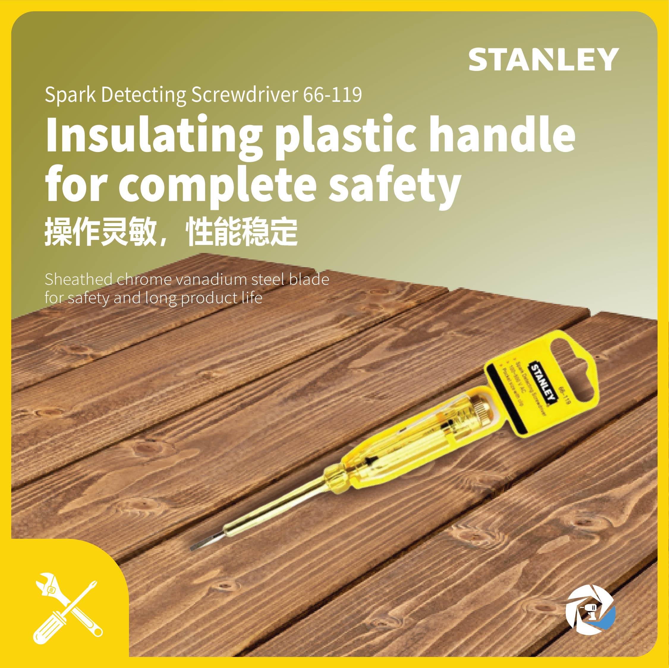 STANLEY TEST PEN 66-119 SPARK DETECTING SCREWDRIVER 100-500V POCKET ...