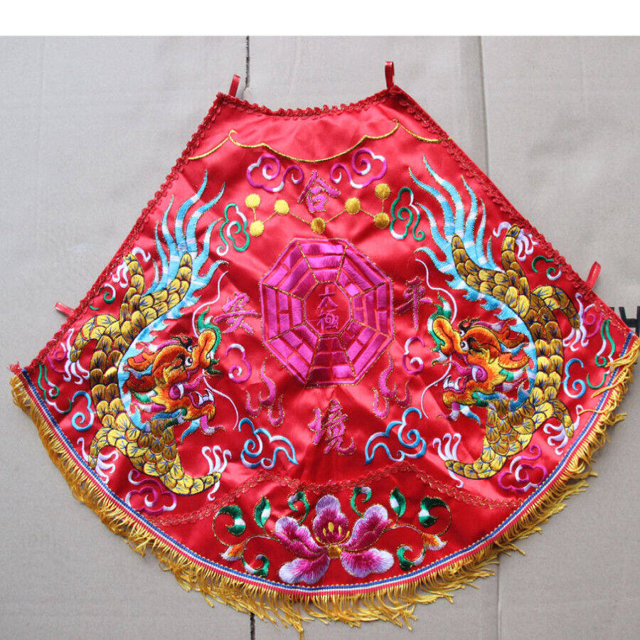 OneReligion Buddhism Taoism plain embroidered dragon tiger skirt Bagua belly shaman robe armor skirt double dragon belly pocket belly circumference Bib jump children's clothes
